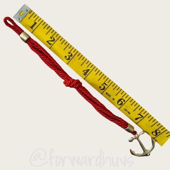 Bundle Sale 3 for $15 | Red Rope Anchor Bracelet | Silver Tone Hardware - Picture 8 of 10